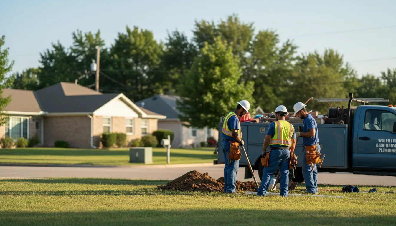 Residential water line and bathroom plumbing service in Lecompte, LA